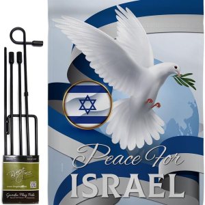 Paz para Israel – Juego de postes de jardín para decoración de jardín, decoración para el hogar, interior, tumba, patio, letrero para exteriores, Paz para Israel – Juego de postes de jardín para decoración de jardín, decoración para el hogar, interior, tumba, patio, letrero para exteriores,