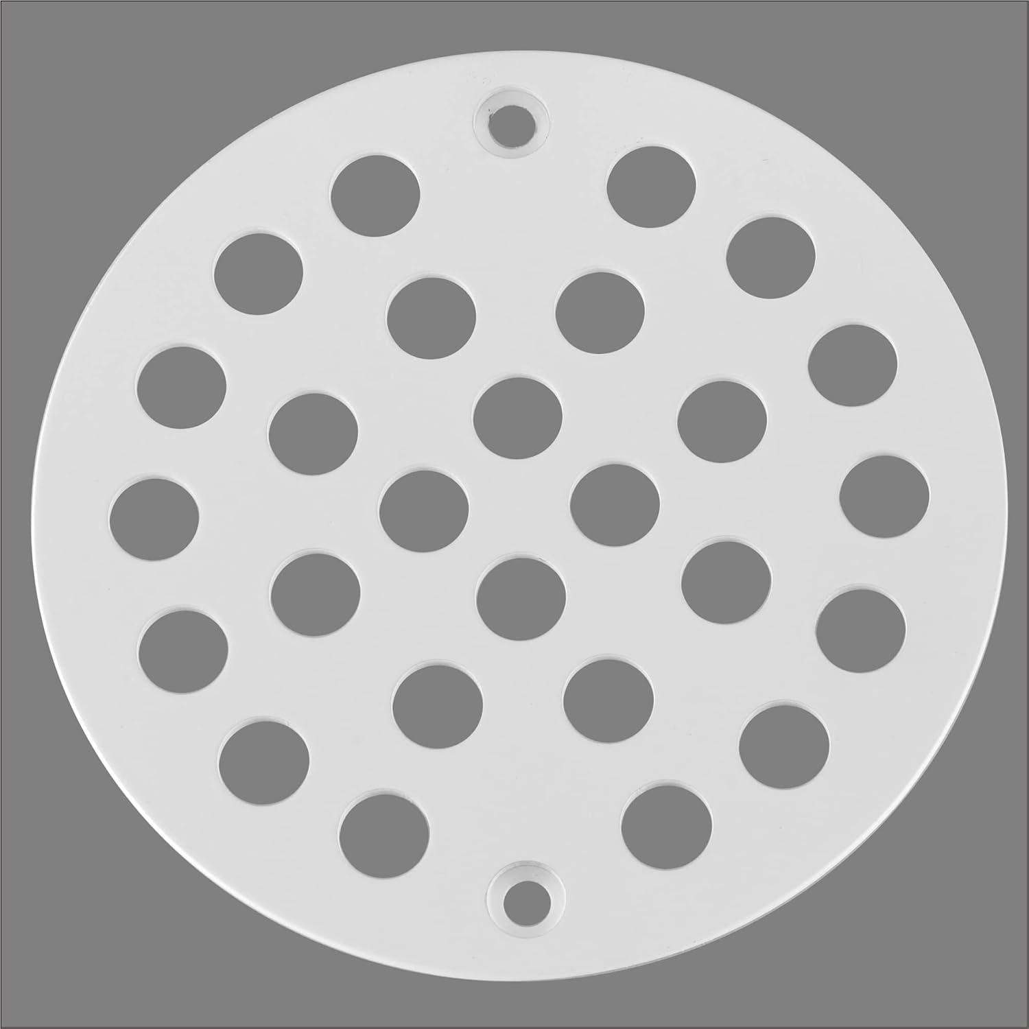 Colador de ducha atornillado de 4 pulgadas Tapa de drenaje Colador de piso de repuesto (blanco)