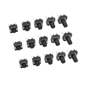 20 interruptores táctiles, tacto momentáneo, 2 pines, 0.236 x 0.236 in, interruptores de botón micro táctil, 0.236 x 0.236 x 0.197 in, 0.236 in, 20 interruptores táctiles, tacto momentáneo, 2 pines, 0.236 x 0.236 in, interruptores de botón micro táctil, 0.236 x 0.236 x 0.197 in, 0.236 in,