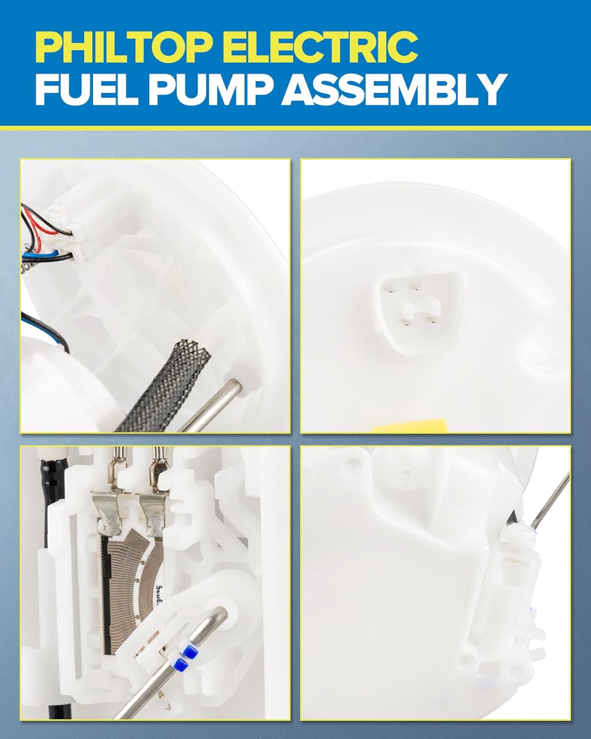 PHILTOP FG1140 Conjunto de bomba de combustible eléctrica para brújula 2007-2021 2.0L 2.4L, Patriot 2007-2017 2.0L 2.4L, Calibre 2007-2012 1.8L 2.0L