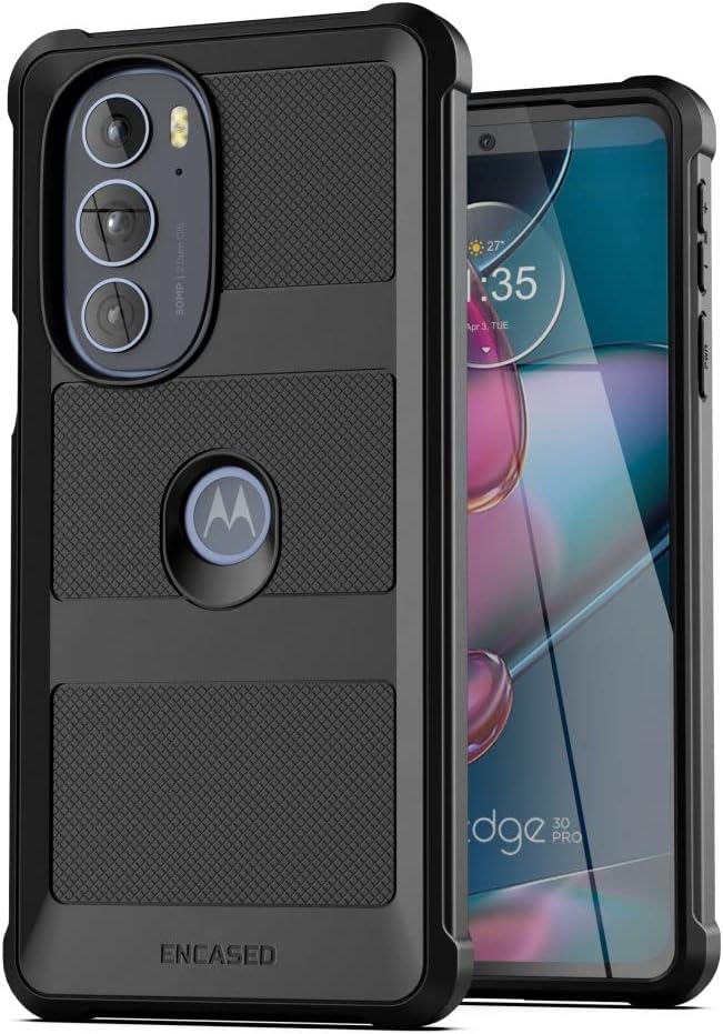 Falcon Armor Funda para Motorola Edge Plus 2022 – Funda protectora resistente para teléfono (negro)