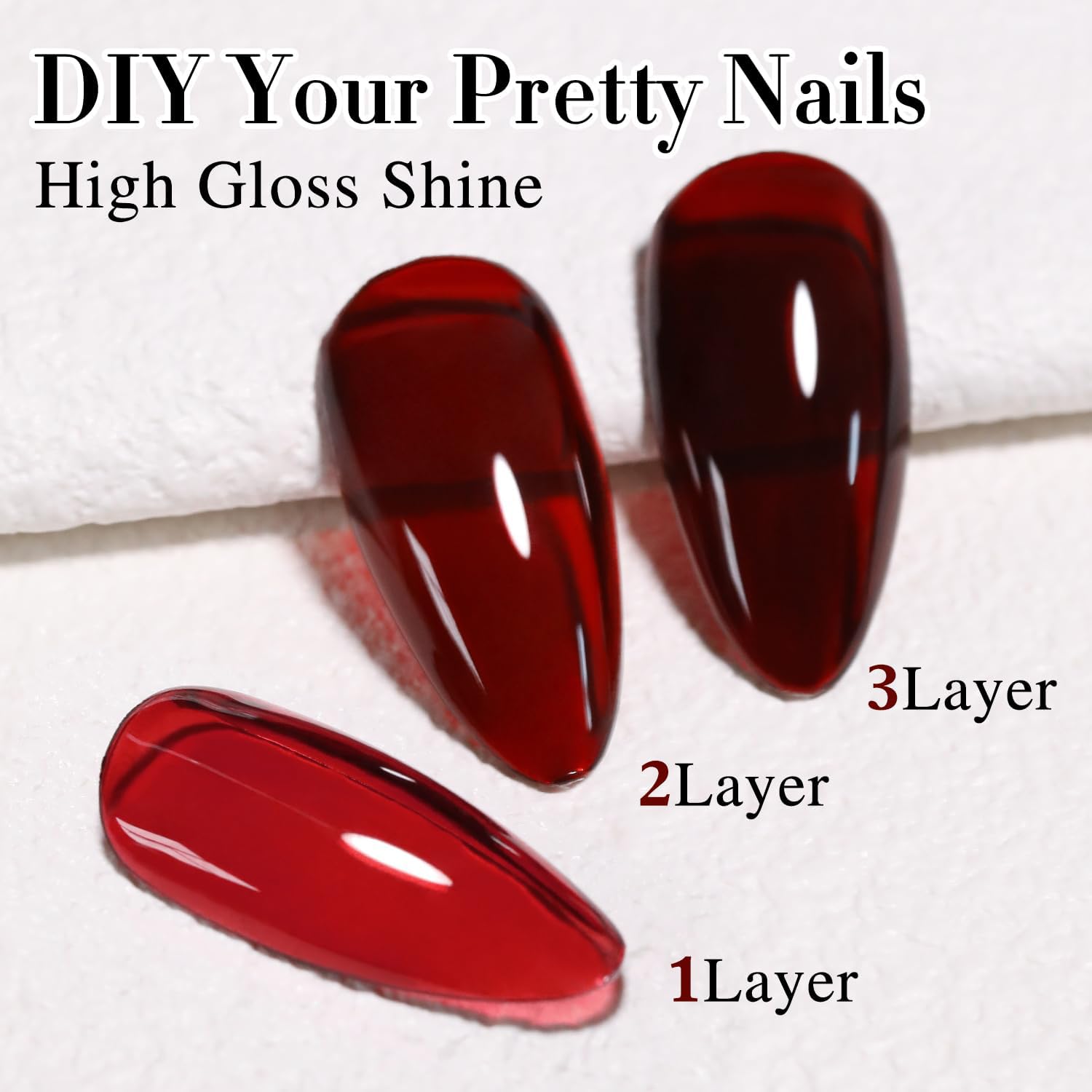 Juego de esmaltes de uñas de gel de cristal de gelatina, vino, borgoña, rojo, negro, translúcido, otoño, diseños de manicura, bricolaje, hogar, UV