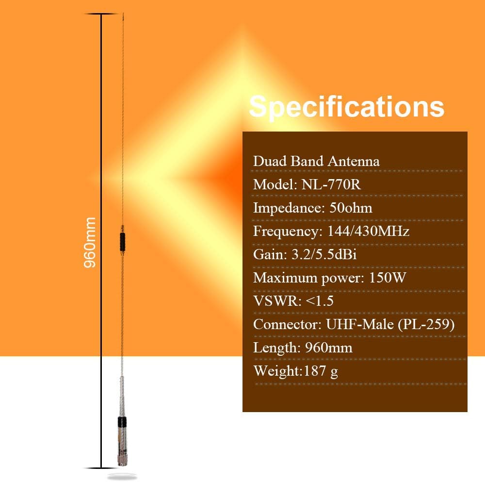 Antena de radio de coche de alta ganancia NL-770R