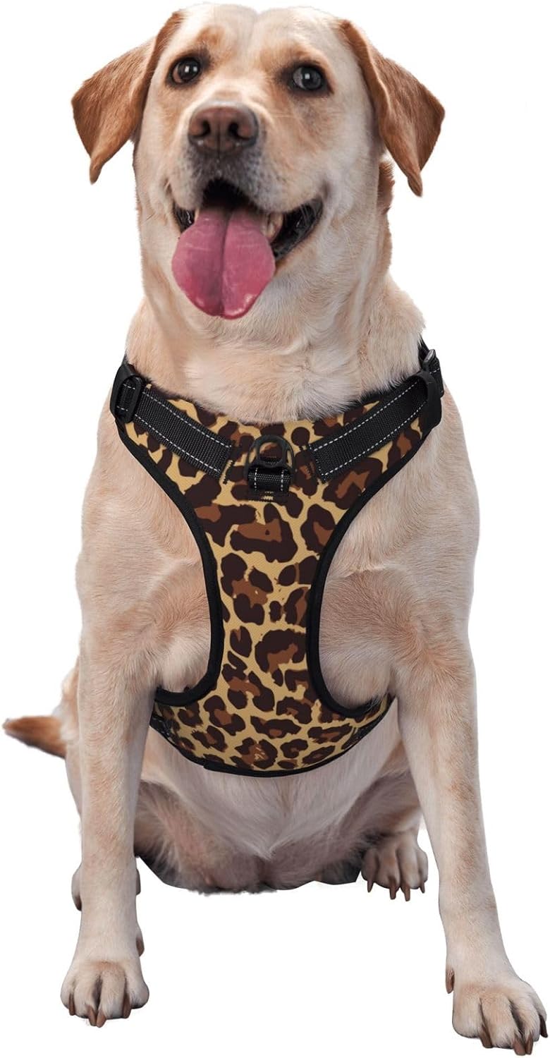 Arnés sin tirones para perro, sin estrangulamiento, arnés reflectante para perro, ajustable, suave chaleco para mascotas para perros pequeños a