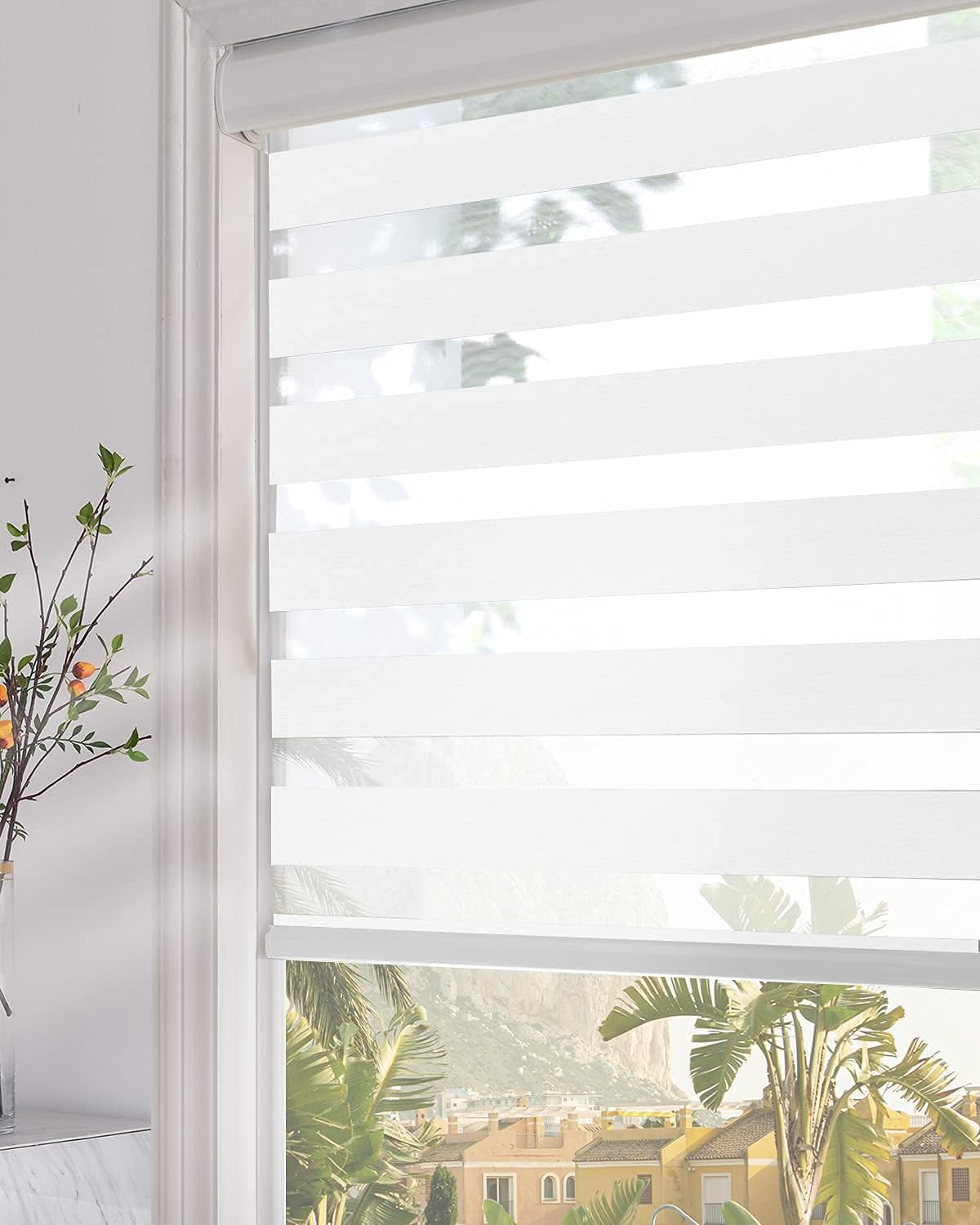 Persilux Persianas enrollables personalizadas con diseño de cebra para ventanas con filtro de luz para día y noche, cualquier tamaño de 12-73