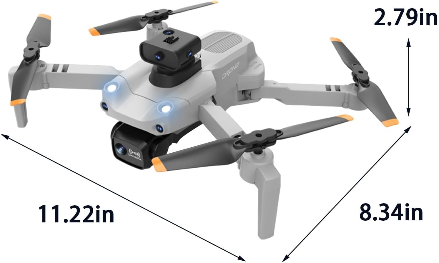2023 nuevo dron WiFi FPV con cámara dual 1080P HD modo de retención de altitud plegable RC Drone Quadcopter Circle Fly, ruta volar, retención de