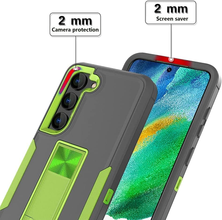 wulibox Funda de diseño profesional para Samsung Galaxy S22 Plus con soporte, protección contra caídas, apta para montaje magnético de automóvil, no