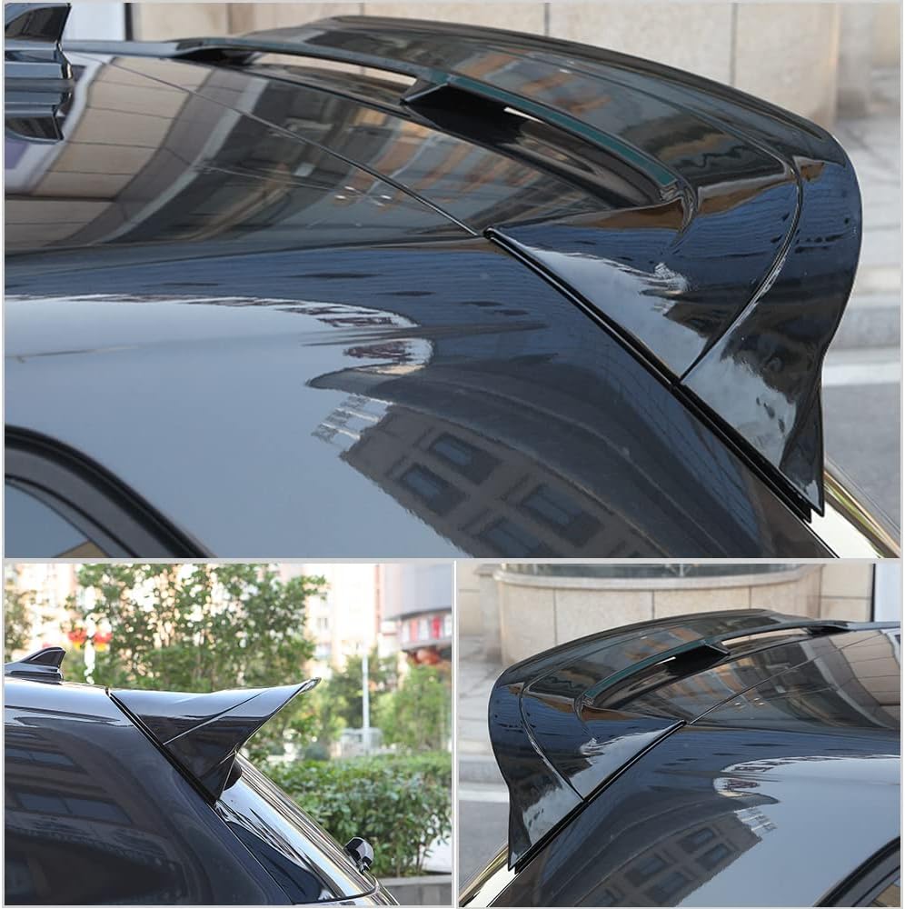 Alerón trasero Mk8 para Volkswagen VW Golf 8 Mk8 GTI R 2021-2023 Alerón de techo trasero Alerón de ventana superior Outlet de fábrica (negro