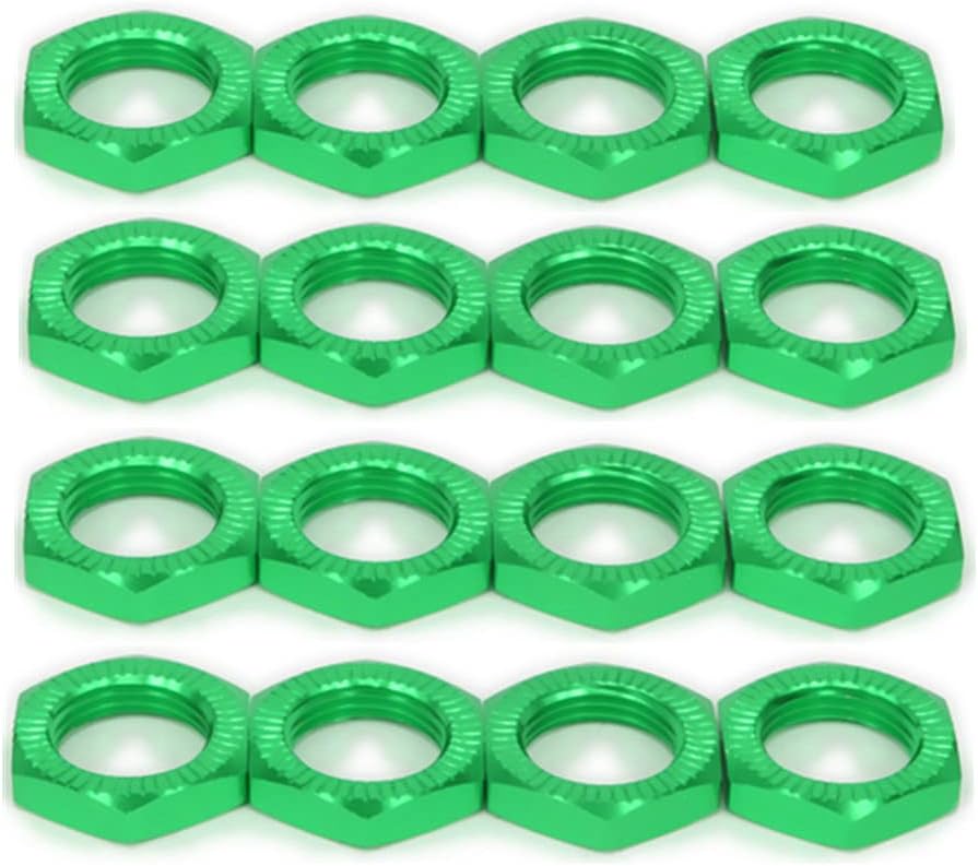 Rosca de tuerca de rueda de aluminio de 0.669 in de 0.039 pulgadas para 17 18 modelo RC ARRMA 6s HSP Redcat Himoto Monster Trucks Off Road Buggy