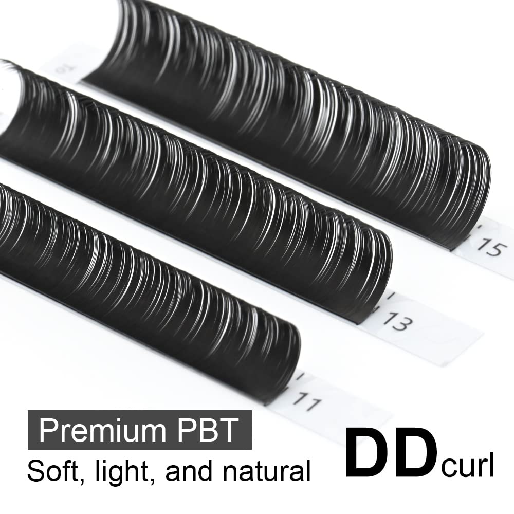 NAGARAKU Extensiones de pestañas individuales de 0.05 CC rizo 0.276-0.591 in, bandeja mixta clásica negro mate suave, visón sintético natural, 16