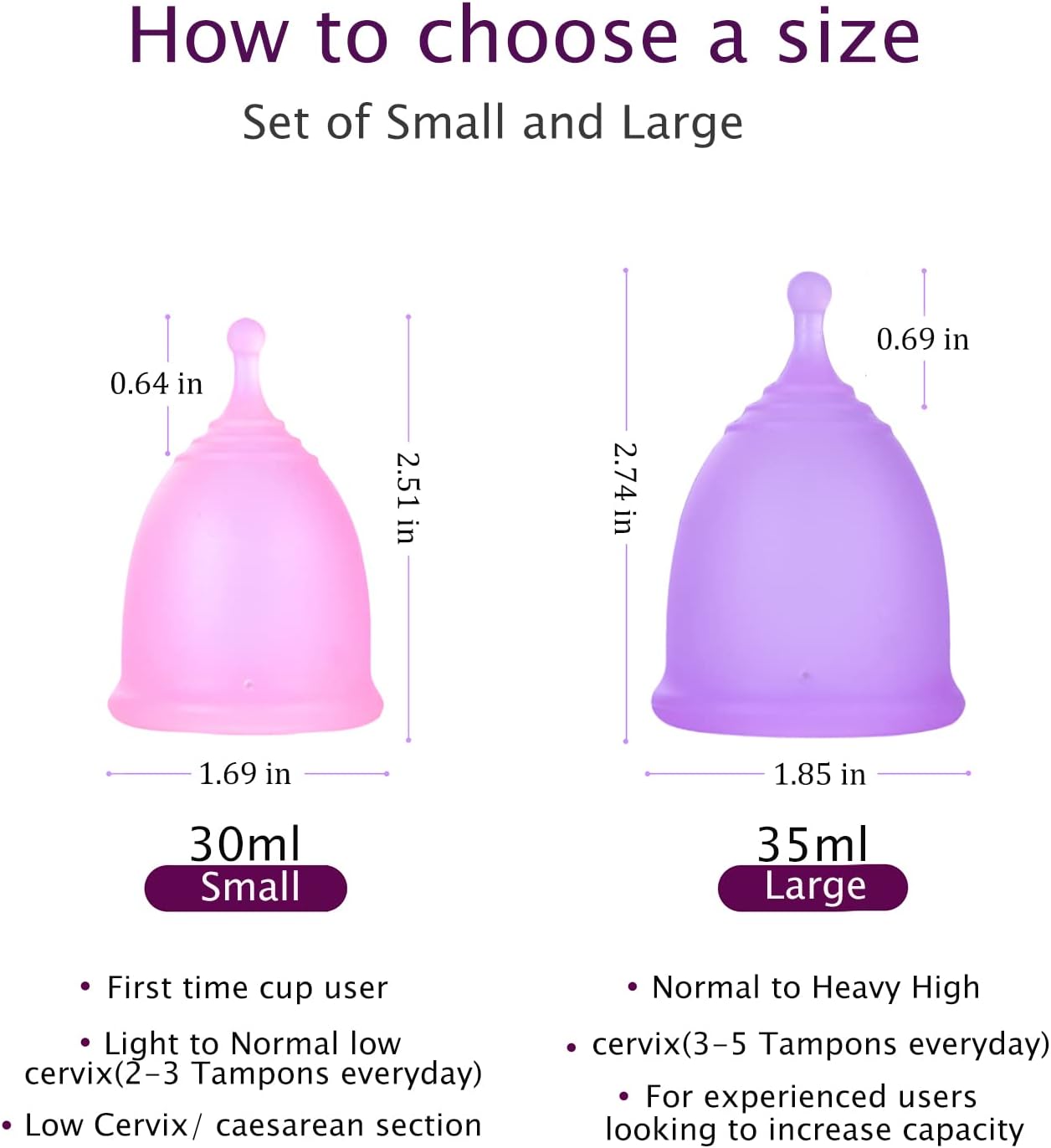 Vasos menstruales con vaso de almacenamiento plegable, diseño a prueba de fugas con vasos de silicona de grado médico reutilizables, alternativa a