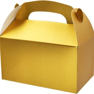 The Dreidel Company Cajas de golosinas a dos aguas, recuerdos de fiesta, caja de 6.25 x 3.5 x 3.5 pulgadas, paquete de 25 (dorado) The Dreidel Company Cajas de golosinas a dos aguas, recuerdos de fiesta, caja de 6.25 x 3.5 x 3.5 pulgadas, paquete de 25 (dorado)