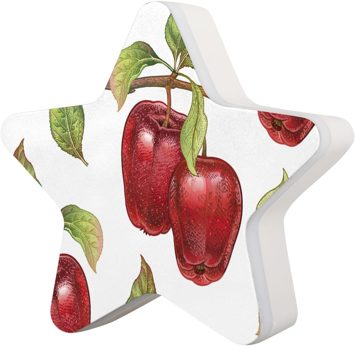 Lámpara de luz nocturna LED enchufable con manzanas rojas, luz nocturna enchufable para paredes, bonita lámpara de pared para bebé, escaleras,