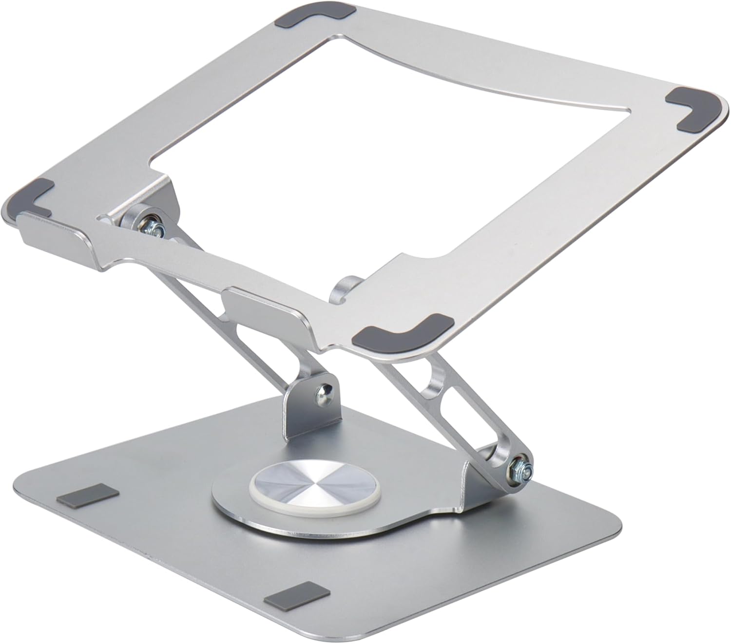Soporte giratorio para computadora portátil para escritorio, soporte ajustable para laptop con rotación de 360, elevar la inclinación enfría la