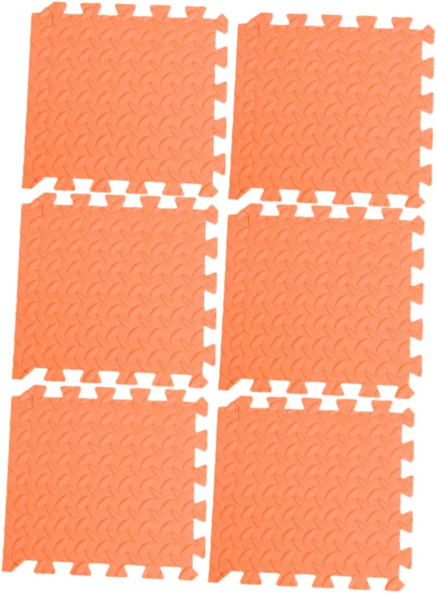 Kisangel Alfombra acolchada para niños, 6 unidades, azulejos de espuma, rompecabezas de piso, tapete extragrande, azulejos de Eva, tapete de