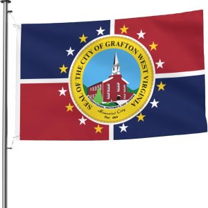 Bandera de Grafton, bandera de Virginia Occidental de 5 x 8 pies, banderas de decoración de exterior de doble cara, banderas de poliéster duradero, Bandera de Grafton, bandera de Virginia Occidental de 5 x 8 pies, banderas de decoración de exterior de doble cara, banderas de poliéster duradero,