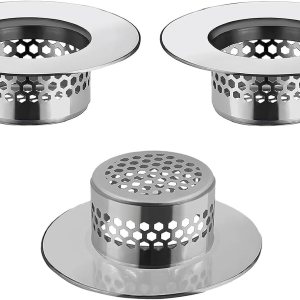 Colador de fregadero de baño (paquete de 3), cubierta de drenaje de bañera, colador de drenaje para lavabo, colador de pelo para lavabo, lavabo de Colador de fregadero de baño (paquete de 3), cubierta de drenaje de bañera, colador de drenaje para lavabo, colador de pelo para lavabo, lavabo de