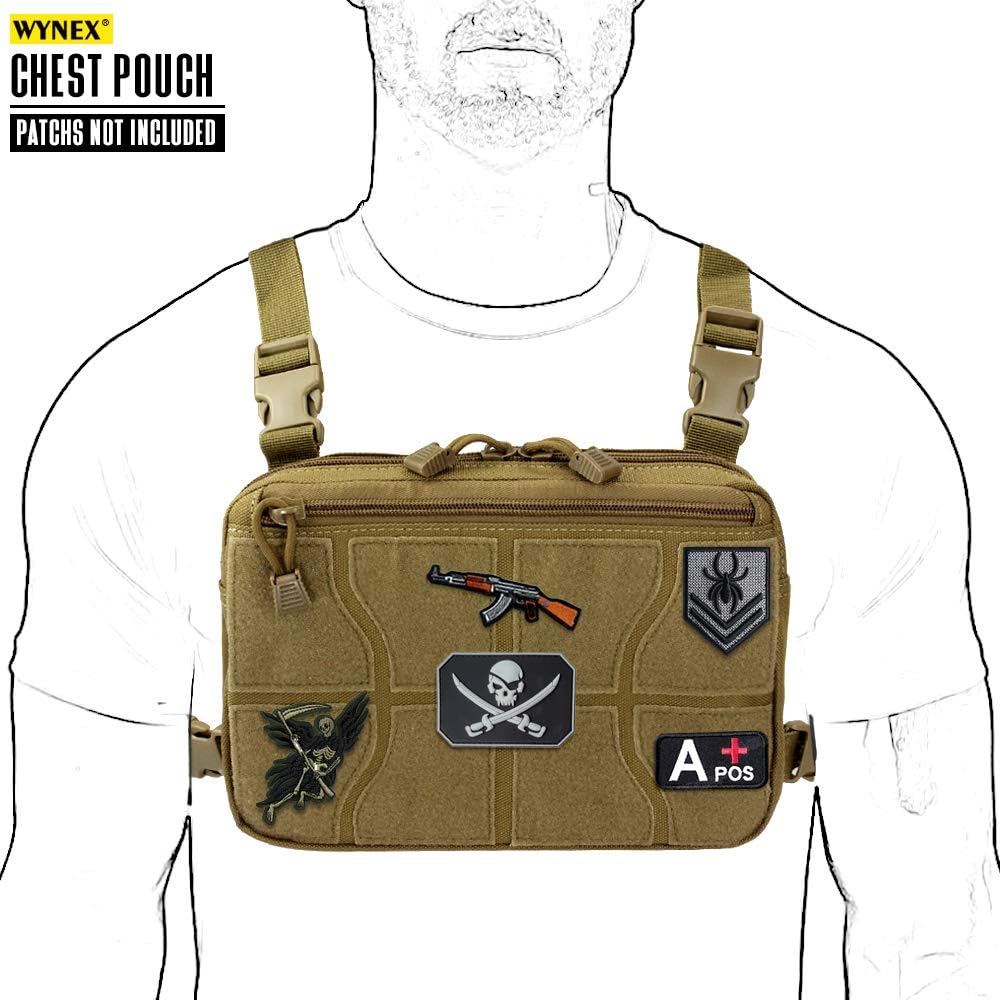WYNEX Recon Kit bolsa, mochila táctica para el pecho, bolsa frontal de Molle, bolsa frontal multiusos, bolsa de transporte EDC oculta