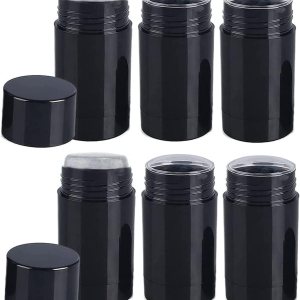 Paquete de 10 recipientes de desodorante vacíos redondos de 2.5 fl oz de 2.5 onzas, barra de llenado de plástico para desodorante, tubos vacíos de Paquete de 10 recipientes de desodorante vacíos redondos de 2.5 fl oz de 2.5 onzas, barra de llenado de plástico para desodorante, tubos vacíos de