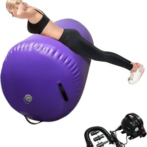 Colchoneta de aire con bomba eléctrica, rodillo inflable de gimnasia para uso doméstico, entrenamiento de gimnasio, animación, yoga Colchoneta de aire con bomba eléctrica, rodillo inflable de gimnasia para uso doméstico, entrenamiento de gimnasio, animación, yoga