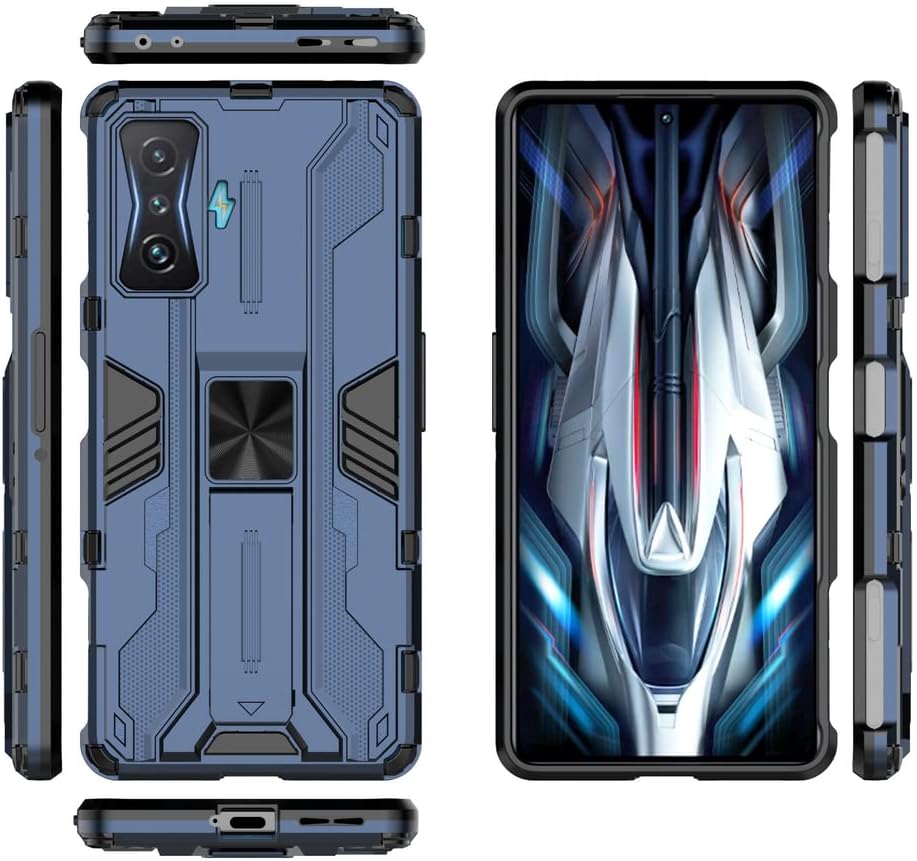 Pzwoxukhov Funda para Xiaomi Poco F4 GTRedmi K50 Gaming Case Cover,Funda protectora con función de atracción magnética, azul