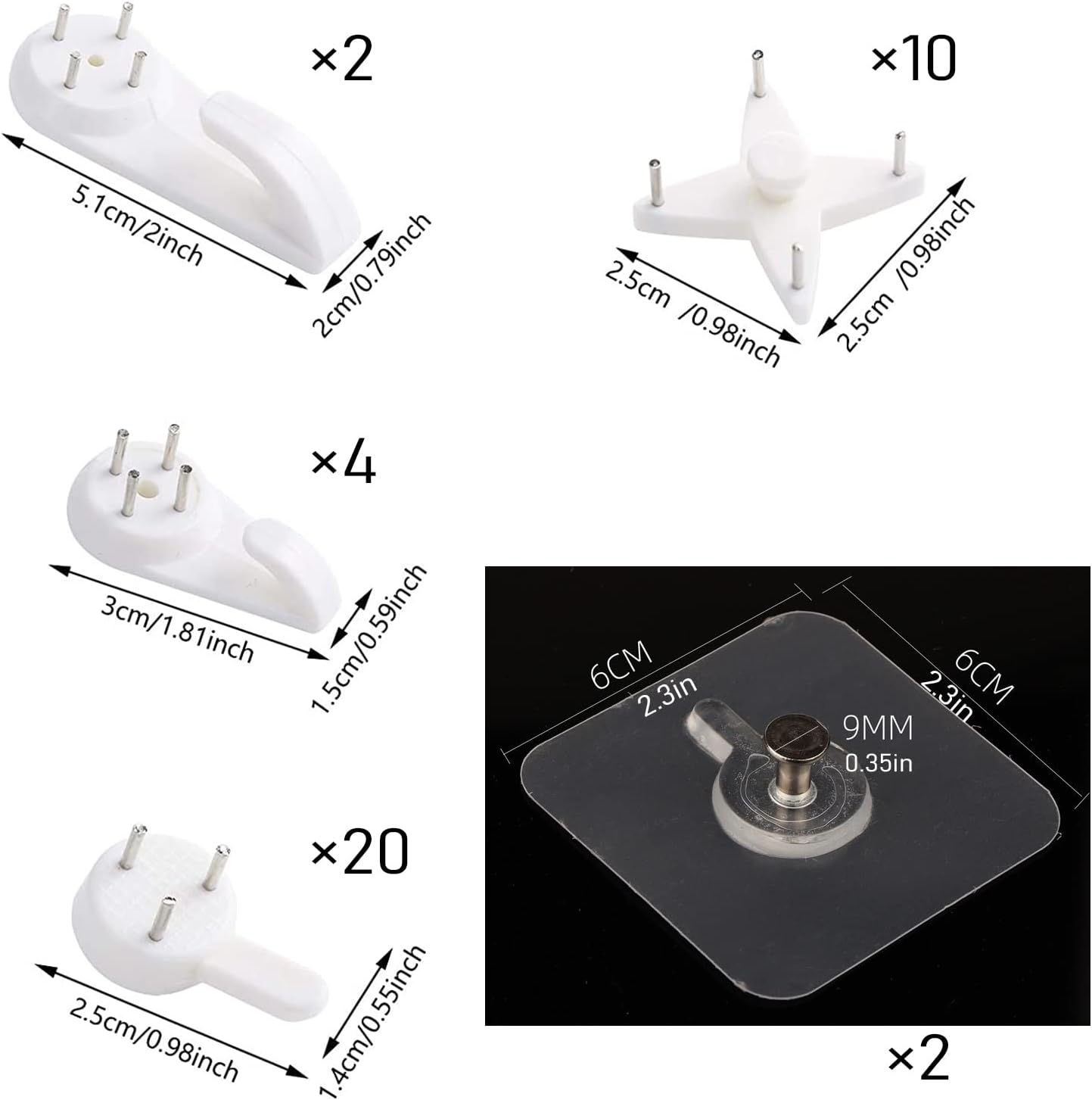 Accesorios para marcos de fotos, ganchos invisibles, sin rastro, gancho para pared dura, para paneles de yeso, ganchos de fotos, pintura artística,