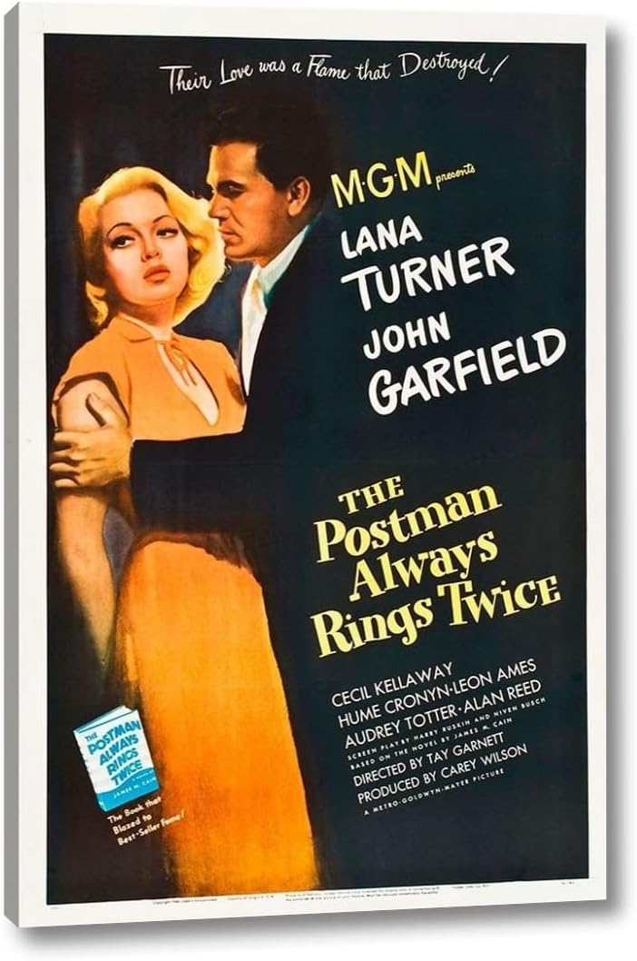 The Postman Always Rings Twice by Hollywood Photo Archive – 11″ x 16″ Canvas Art Print Gallery Wrapped – Ready to Hang