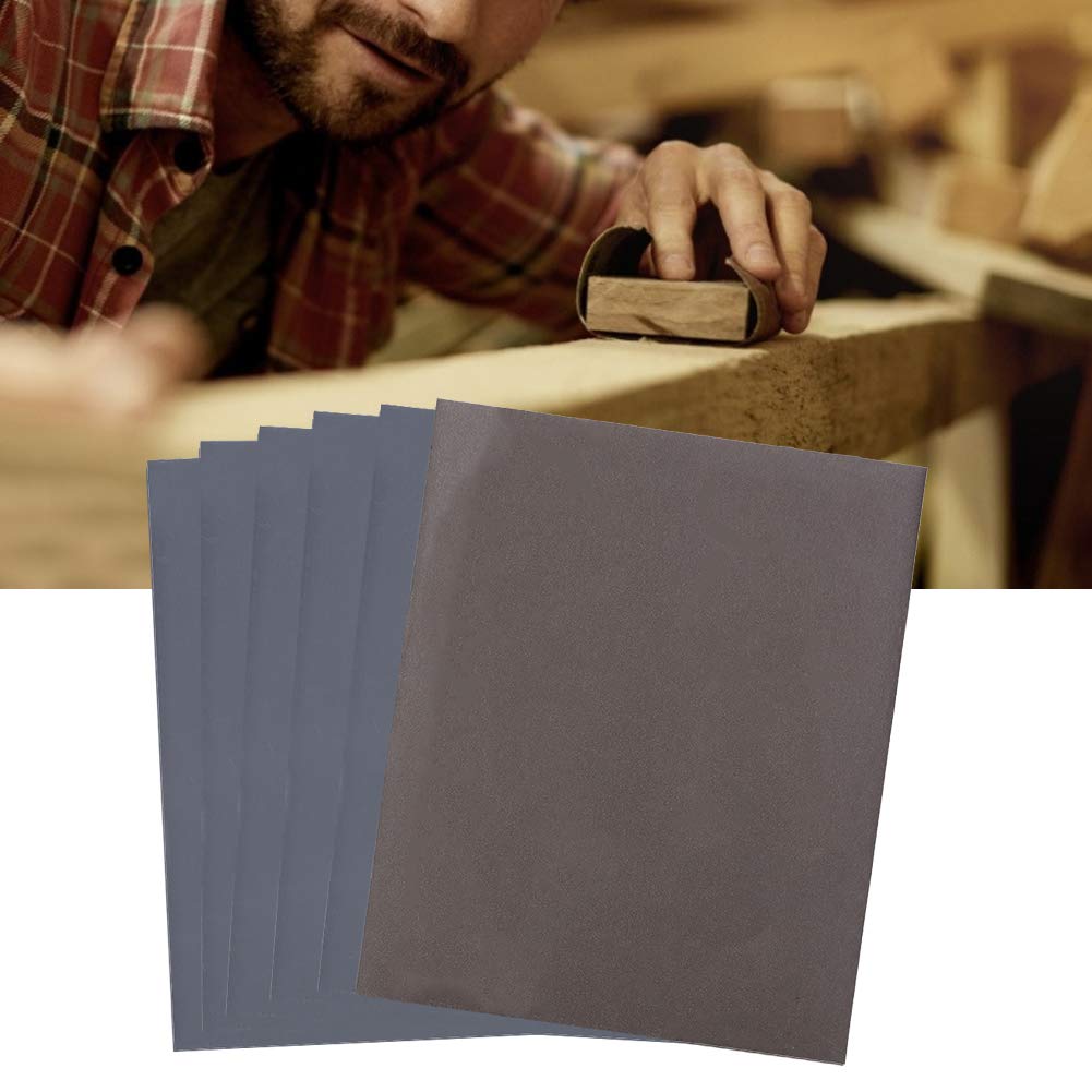 100 piezas de papel abrasivo, papel de lija de grano surtido P2500, impermeable, húmedo, seco, doble uso, rápida disipación de calor para muebles,