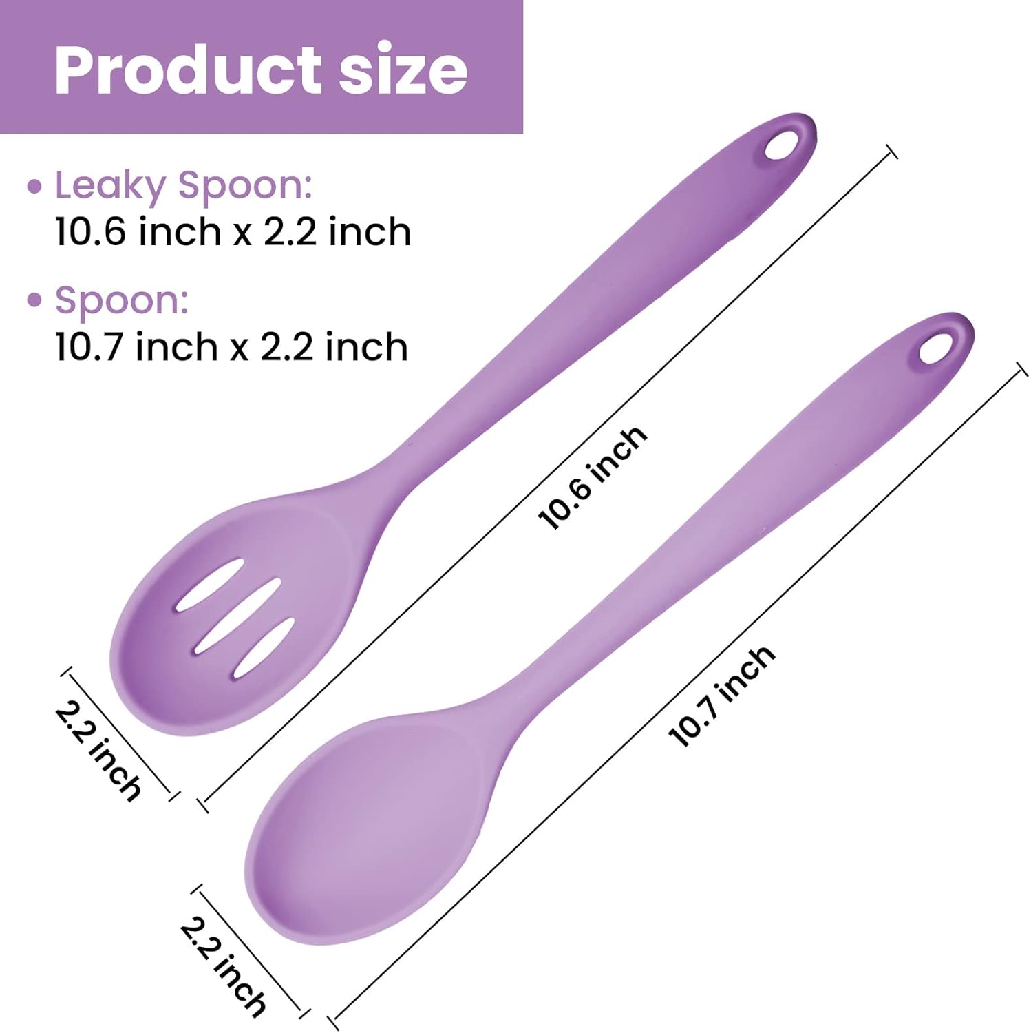 Cucharas para mezclar, cuchara ranurada de silicona, cucharas de silicona para cocinar, cucharas de servir para mezclar, servir, escurrir, agitar,