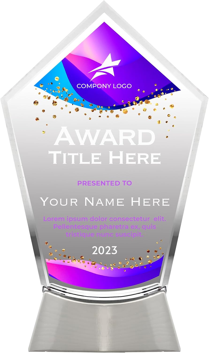 Basic Fundamentals Placa de vidrio personalizada de 8 12 pulgadas, placa como premios y trofeos, placas para empleados de jubilación del mes regalos
