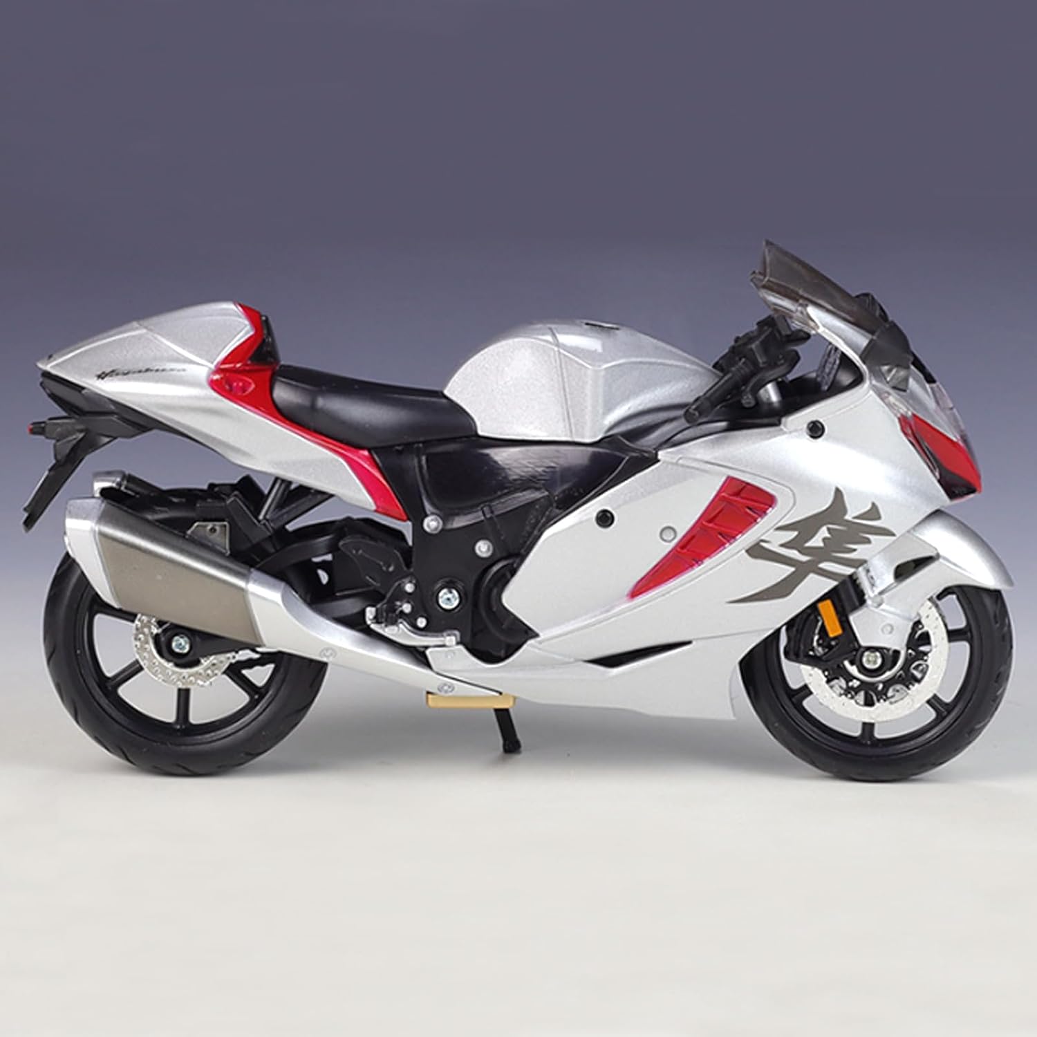Escala 112 Modelo de motocicleta Hayabusa 2022 Metal fundido a presión con piezas de plástico