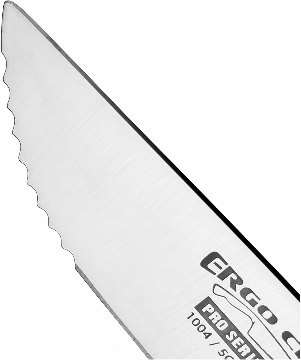 Ergo Chef Pro Series 2.0 – Juego de cuchillos para carne (4 piezas) de acero inoxidable de alto carbono, asas de madera de Pakka negra, estilo único
