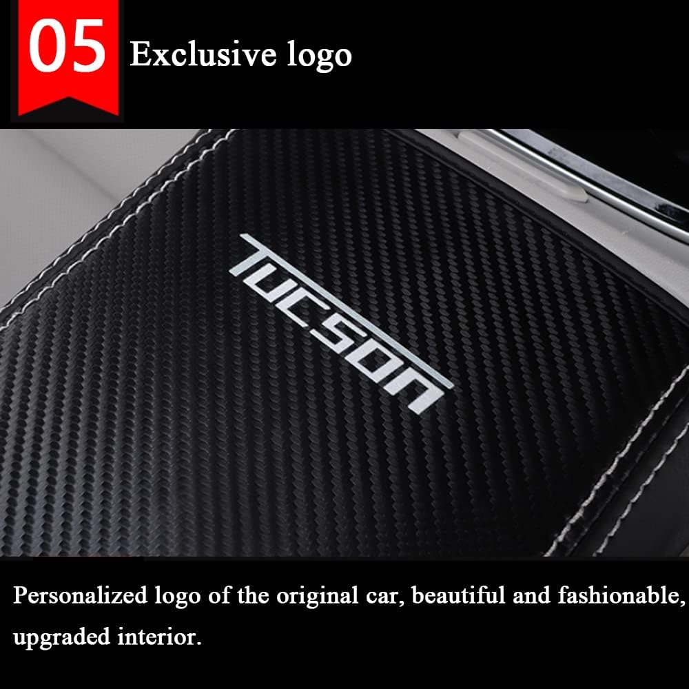 Funda para reposabrazos de consola central adecuada para Hyundai Tucson 2022 2023 2024, resistente a los arañazos, funda de cuero, accesorios de