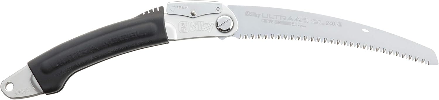 Silky Ultra Accel Professional – Sierra plegable curvada (9.449 in, dientes grandes) (446-24)