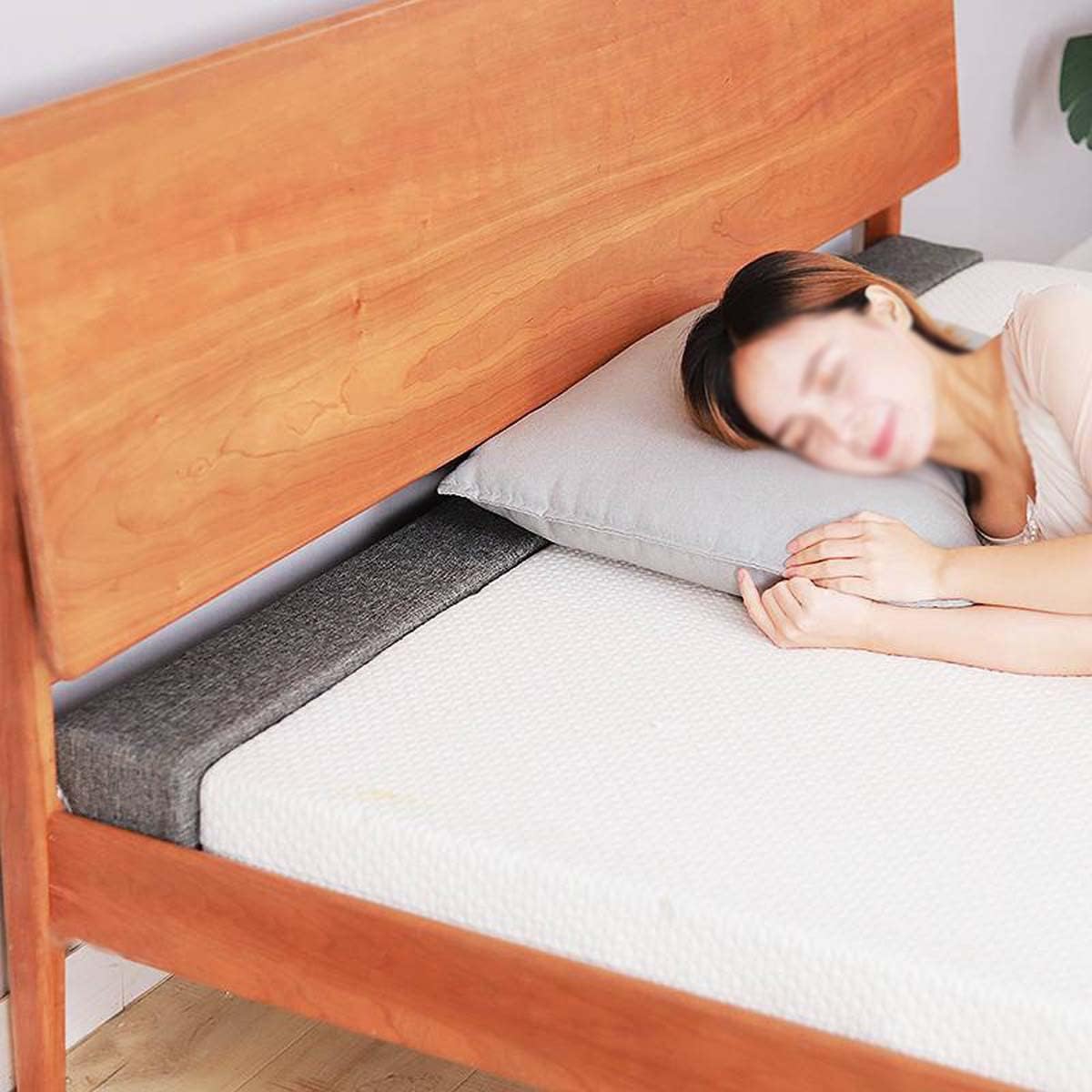 Almohada de cama para cabecero de 47 x 4 x 3 pulgadas de largo, para cama individualdobleking, relleno de espuma suave, cojín de protección para