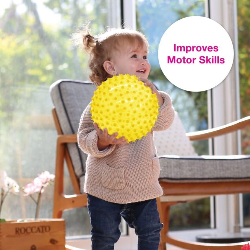 Edushape La bola sensorial original para bebé, bola de bebé de 7 pulgadas que ayuda a mejorar las habilidades motoras gruesas para niños de 6 meses