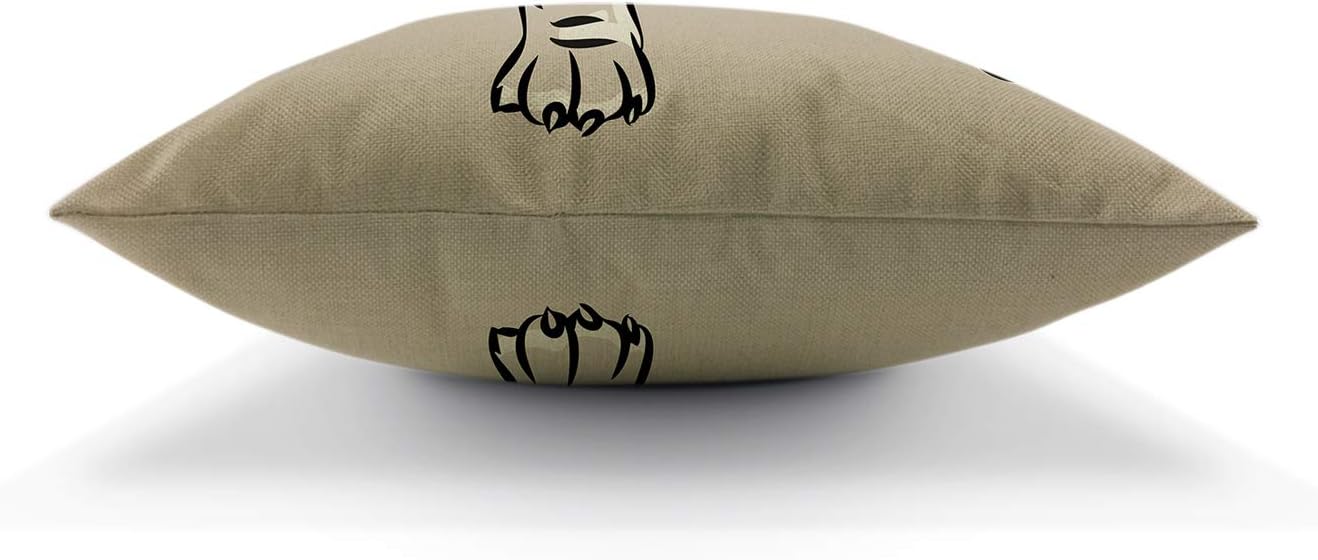 HGOD DESIGNS Funda de cojín para perro, imagen vectorial del Bulldog Inglés de algodón y lino, fundas de almohada decorativas, funda de almohada
