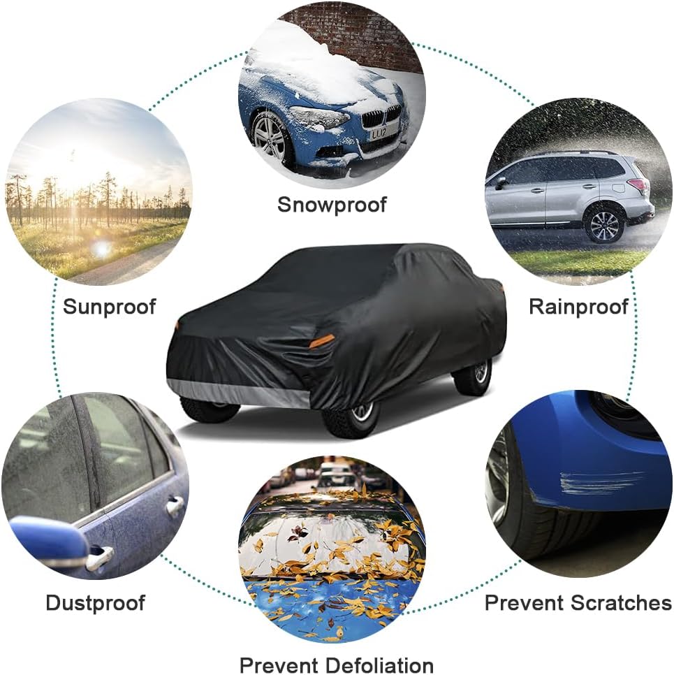 Kayme Cubierta de camión de 7 capas para GMC Canyon (2015-2023 Crew CabExtended Cab), impermeable para todo tipo de clima, cubierta resistente para