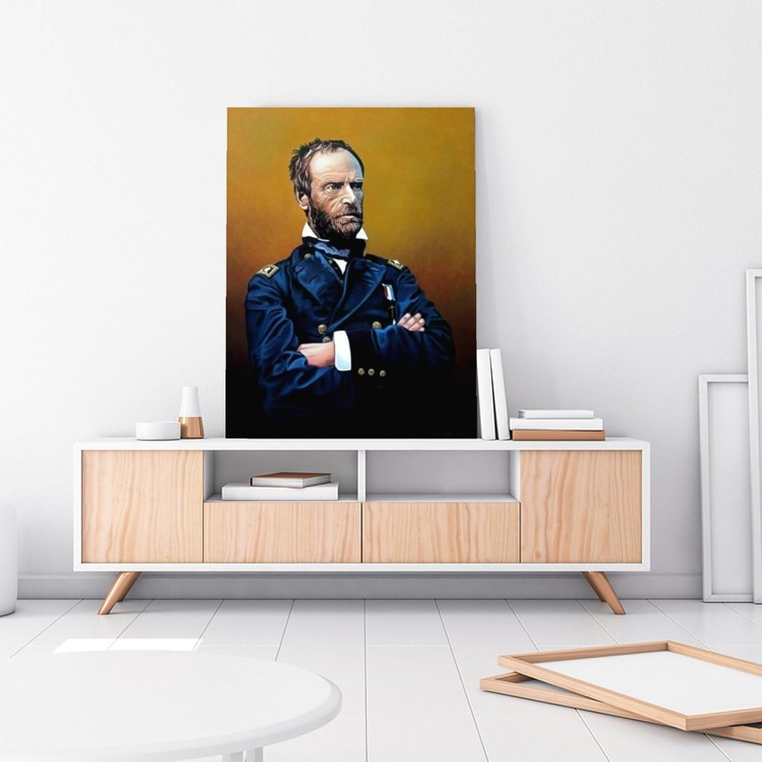 William Tecumseh Sherman – Póster de retrato general de la Guerra Civil estadounidense, arte impreso en lienzo (1) pintura en lienzo, pósteres e
