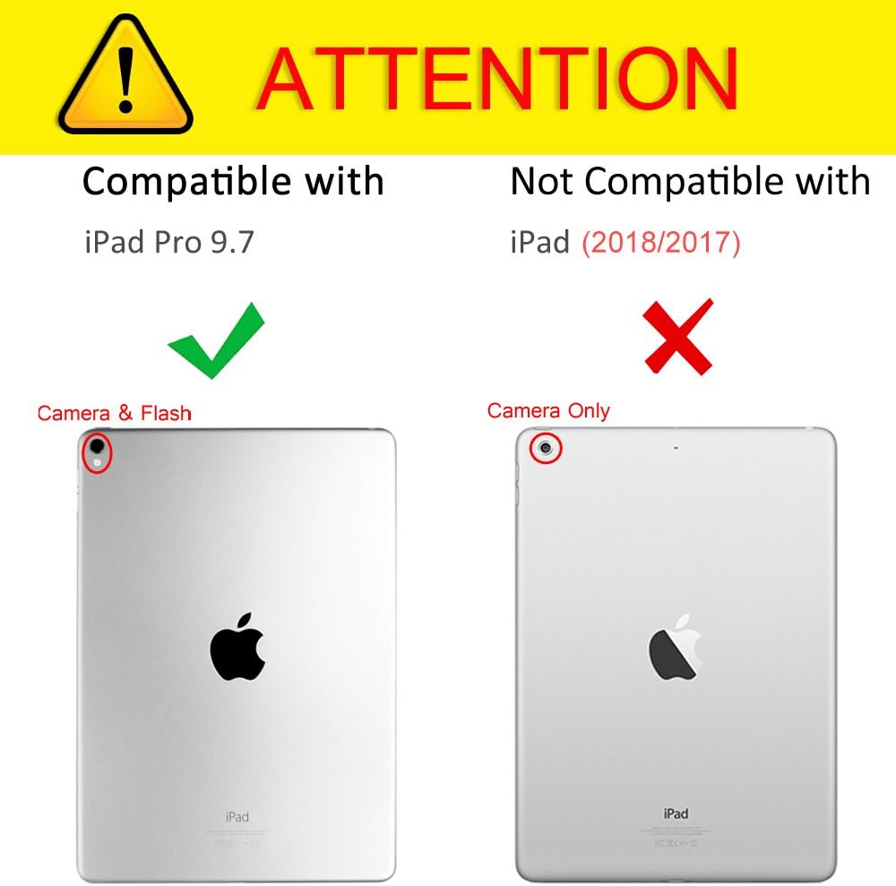 Funda folio para iPad Pro 9.7 de Fintie, de cuero sintético (ajuste entallado) funda protectora con modo atril, función autodormir y autodespertarse