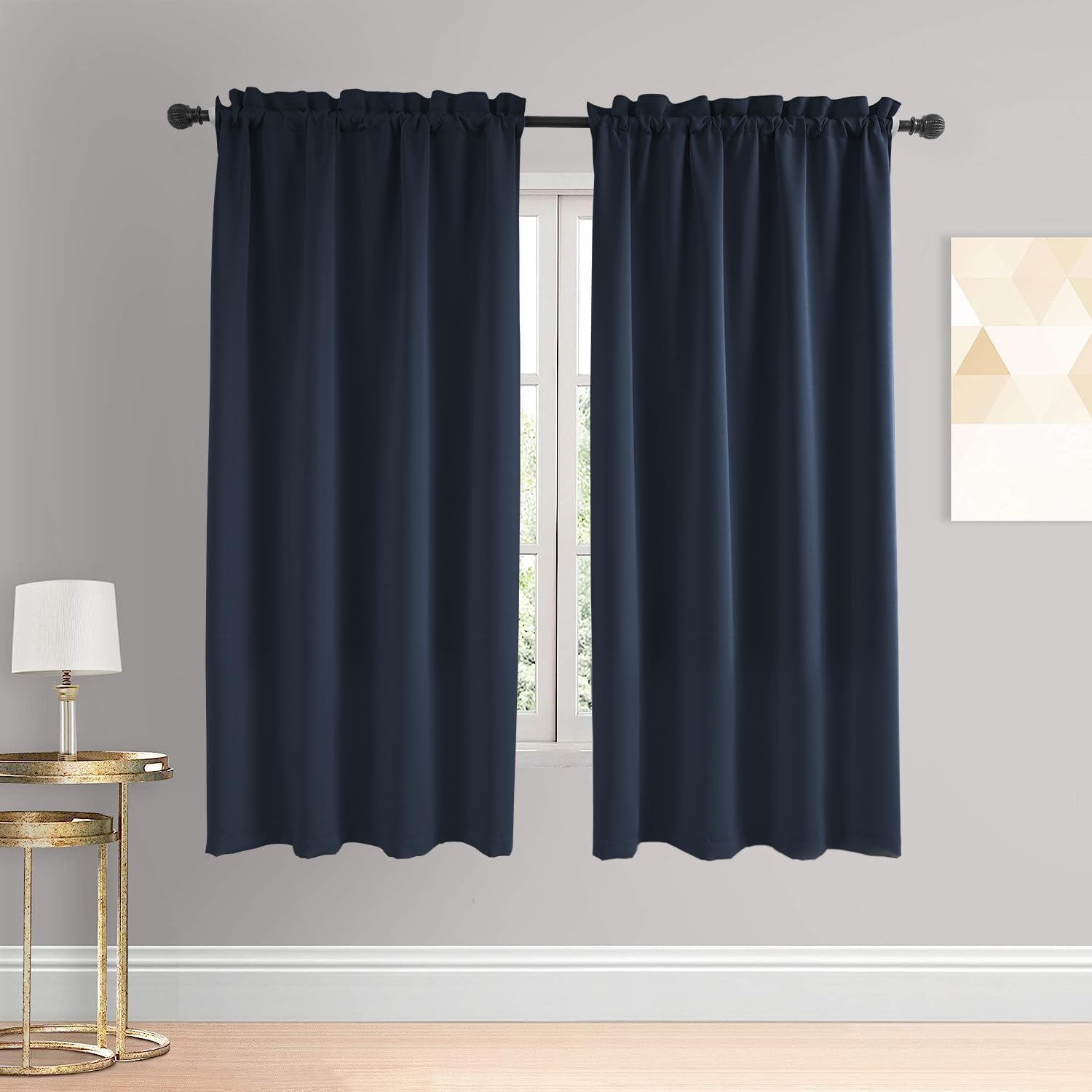 Muamar Juego de 2 paneles de cortinas autoadhesivas, cortinas para ventana, oscurecimiento de habitación, reducción de ruido, cortinas portátiles