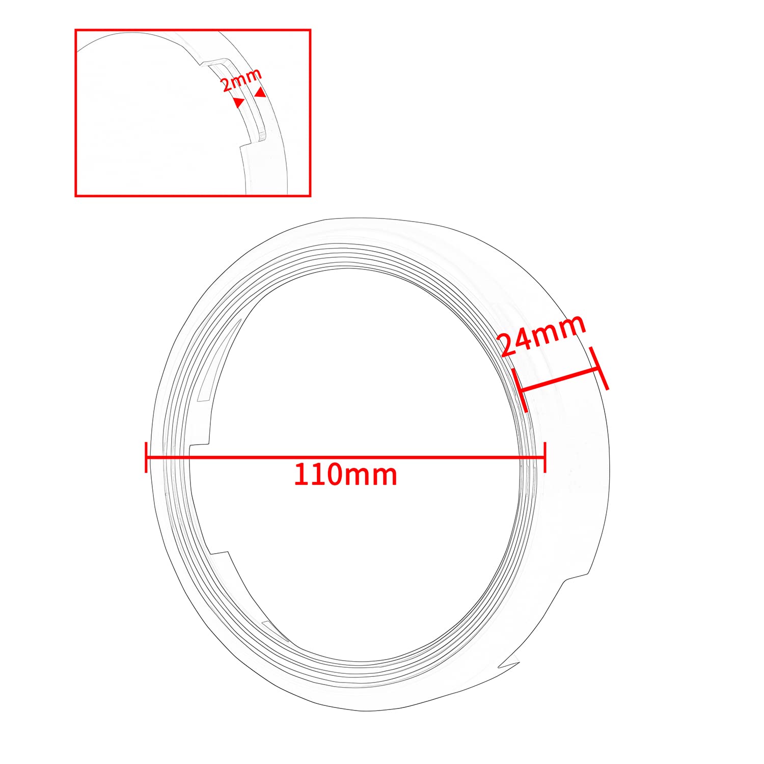 Cubierta de aluminio para motocicleta, medidor de medidor de odómetro, anillo de carcasa para tacómetro, compatible con H-onda Rebel CMX500 CMX300