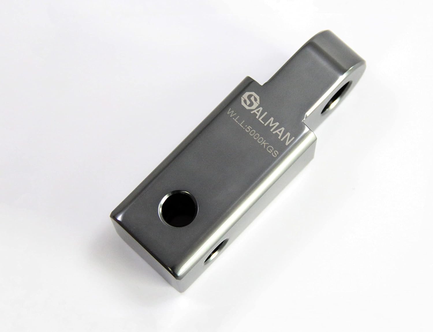 SALMAN 5T – Receptor de enganche de aleación de aluminio 6061 y grillete de arco y pin con accesorios de cabrestante con clip R (gris)