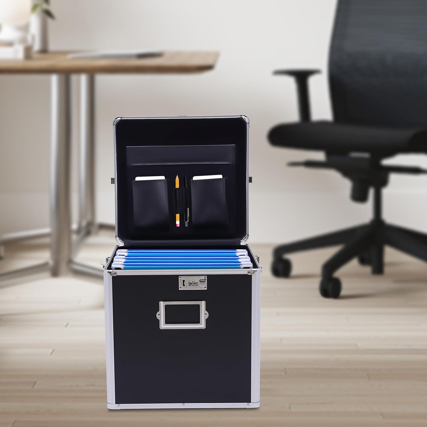 KONGKUNI Caja de almacenamiento apilable para discos de vinilo, soporte de 50 álbumes, organizador de almacenamiento de archivos portátil con