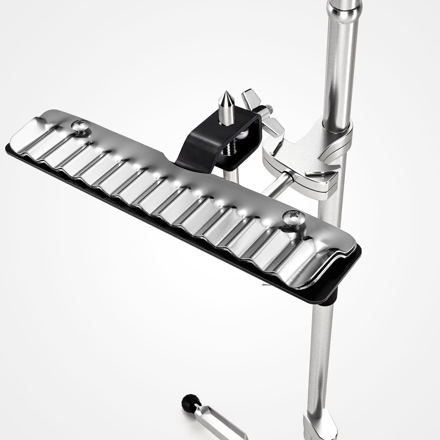Facmogu Juego de plataformas de percusión y batería, superficie de juego estilo Guiro de acero, montaje estándar de perno de ojo de 38 pulgadas,