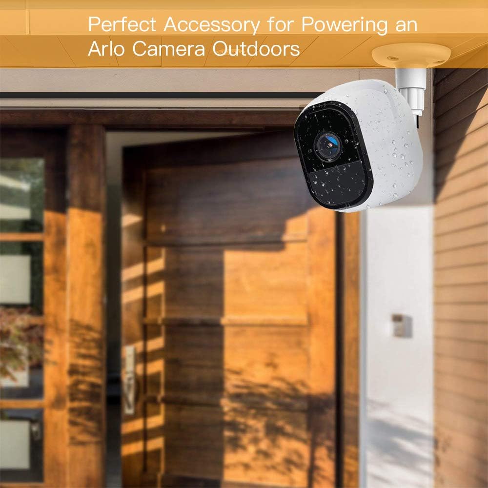 Cable de alimentación de exterior resistente a la intemperie de 40 pies para Arlo Pro y Arlo Pro 2, con adaptador de corriente de carga rápida 3.0