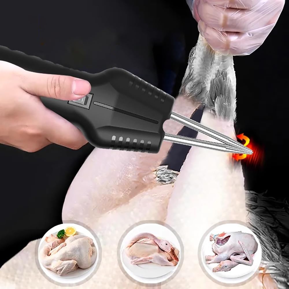 LeTkingok Desplumador eléctrico de la pluma de las aves de corral de la CA 100-240V, máquina de eliminación del pelo corto del ganso del pollo del