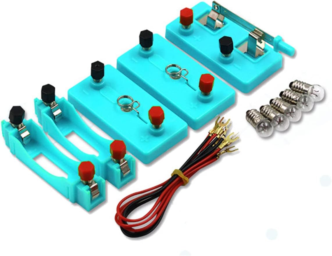 Kit de aprendizaje de circuito de electricidad para niños, herramienta de aprendizaje de experimentos de laboratorio eléctrico de ciencia de física