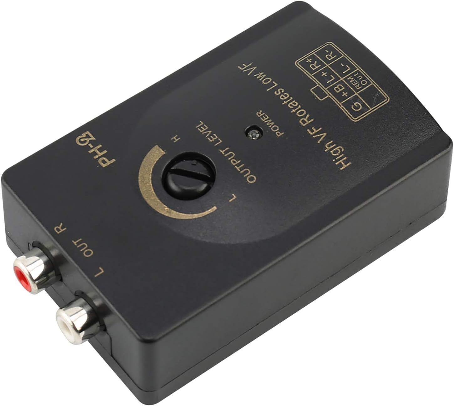 Fydun – Conversor de nivel de altavoz de coche para coche con salida RCA de alta a baja, convertidor de nivel con función de retardo con cable