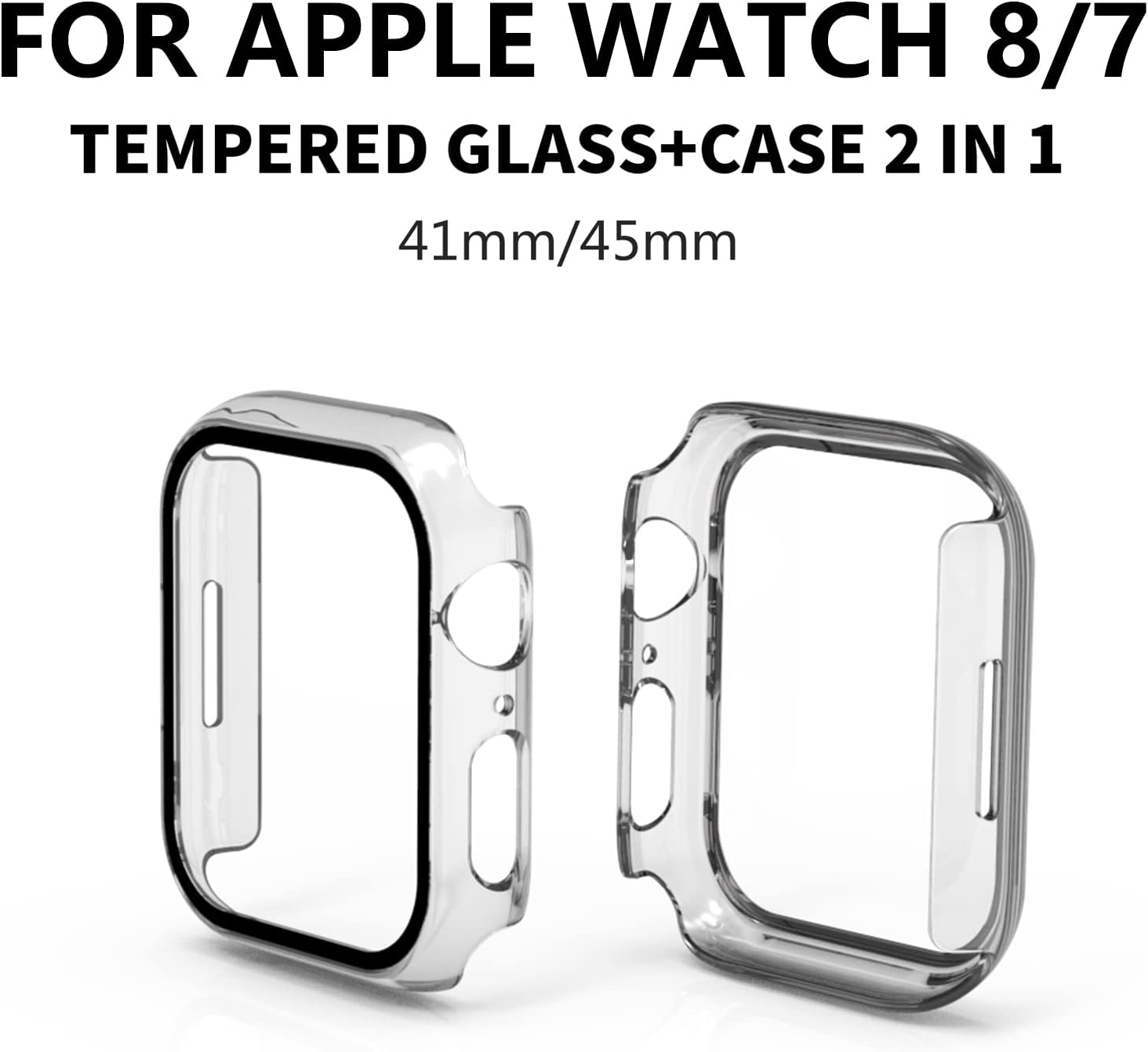 Protector de pantalla para Apple Watch Series 8 de 1.772 pulgadasSeries 7 de 1.772 pulgadas, carcasa rígida de policarbonato para accesorios Apple